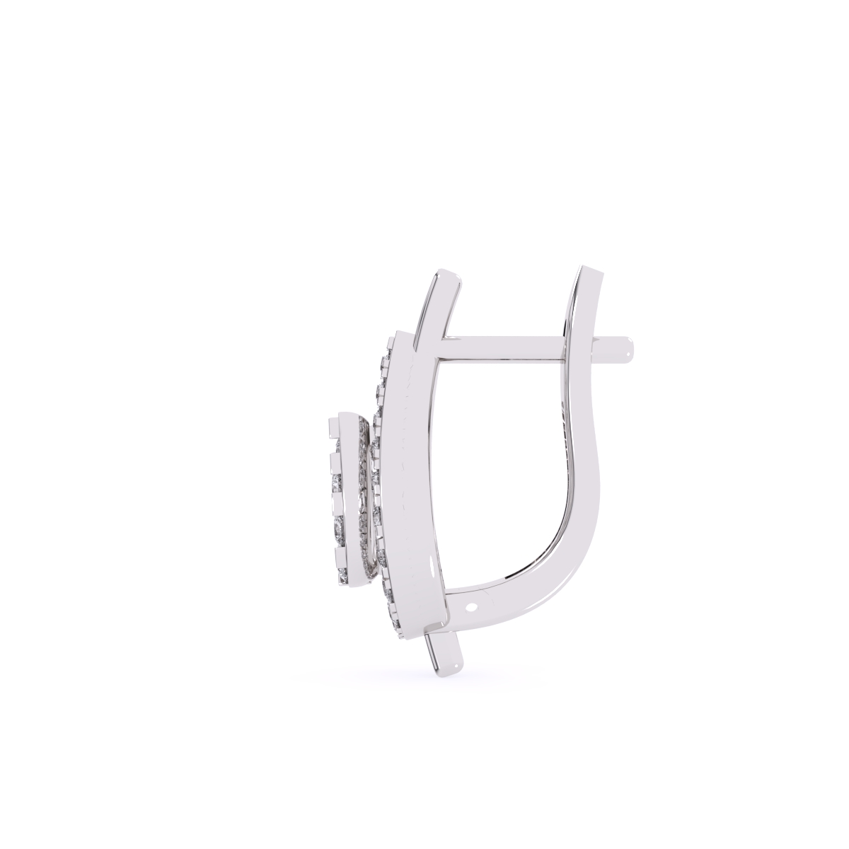 Dazzling Pear Shaped Halo Diamond Hoop Earrings